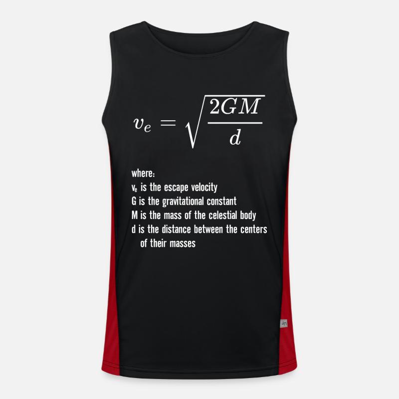 Escape Velocity Gravity Physics Rocket Science Men's Functional Contrast Tank Top 