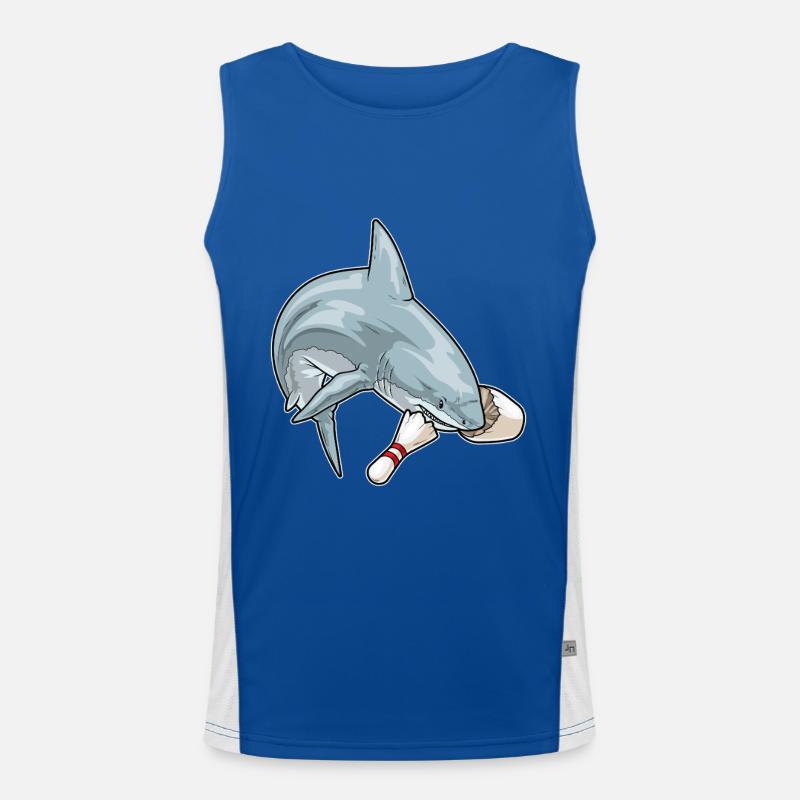 Shark Bowling Quille de bowling Débardeur respirant contrasté Homme 