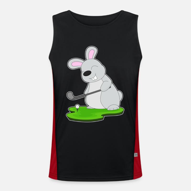 Rabbit Golf Golf Clubs - Men's Functional Contrast Tank Top  - black/red