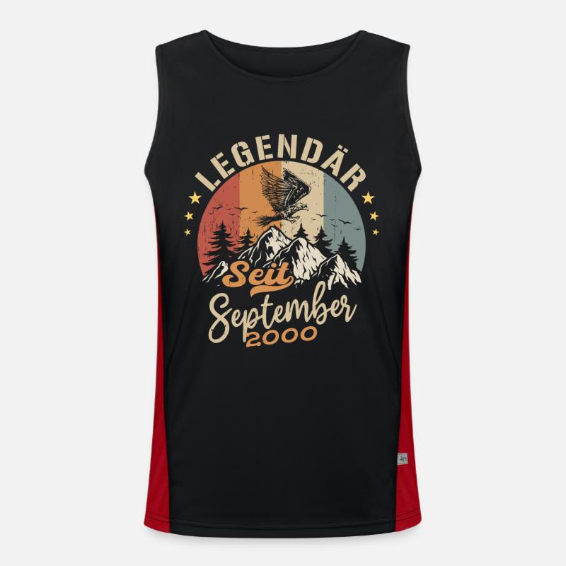 September 2000 - September 2000 Jahrestag 2000 Funktionelles Kontrast-Tank Top für Männer 