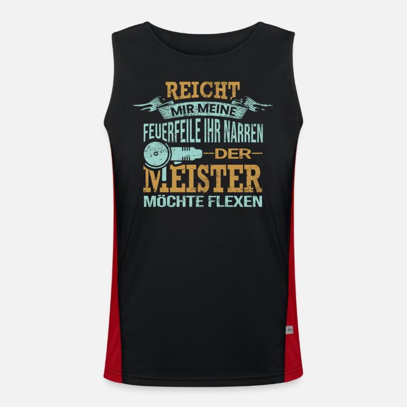 Pflasterer Spruch Geschenk Funktionelles Kontrast-Tank Top für Männer 