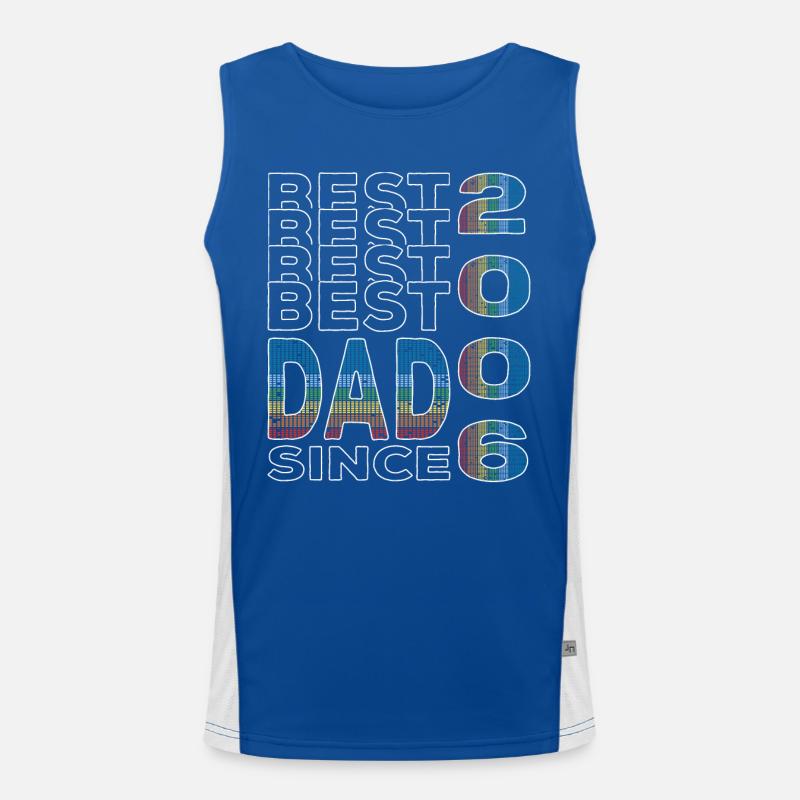 Bester Papa der Welt seit 2006 Vatertag Funktionelles Kontrast-Tank Top für Männer 