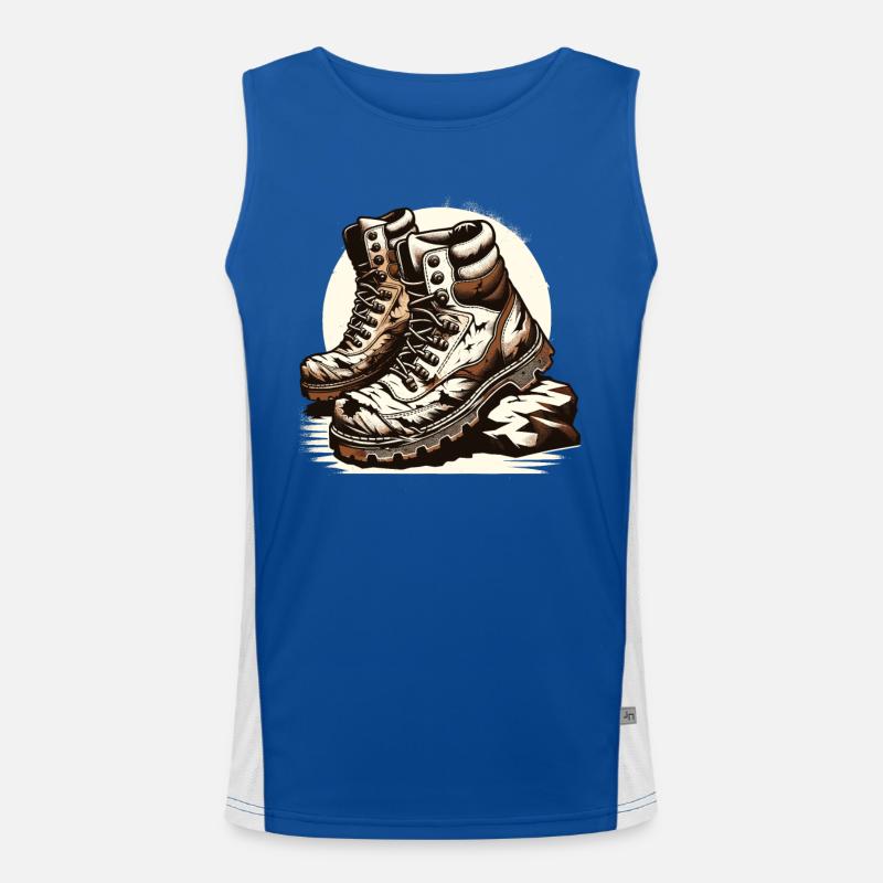Alte Wanderschuhe Wanderstiefel Outdoor Adventure Funktionelles Kontrast-Tank Top für Männer 