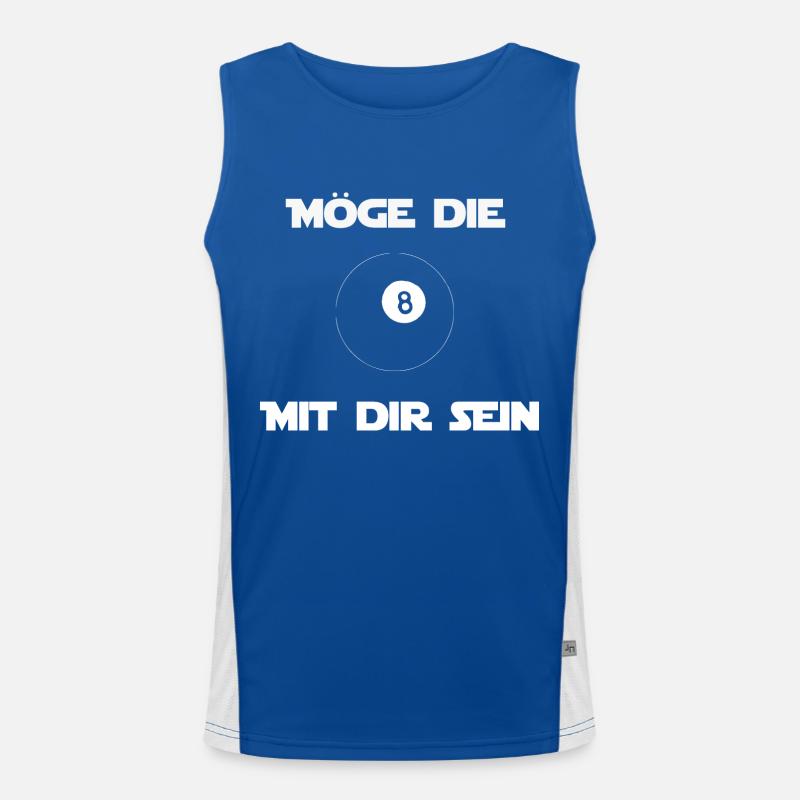 Möge die acht mit dir sein Billard Spruch Funktionelles Kontrast-Tank Top für Männer 