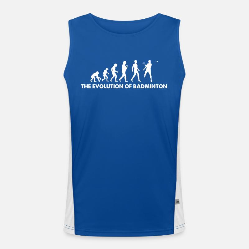 The Evolution Of Badminton Funktionelles Kontrast-Tank Top für Männer 
