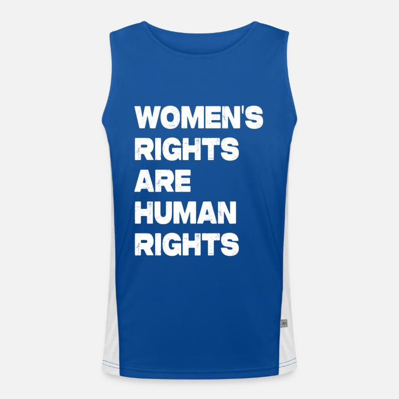 Women's Rights Are Human Rights Funktionelles Kontrast-Tank Top für Männer 