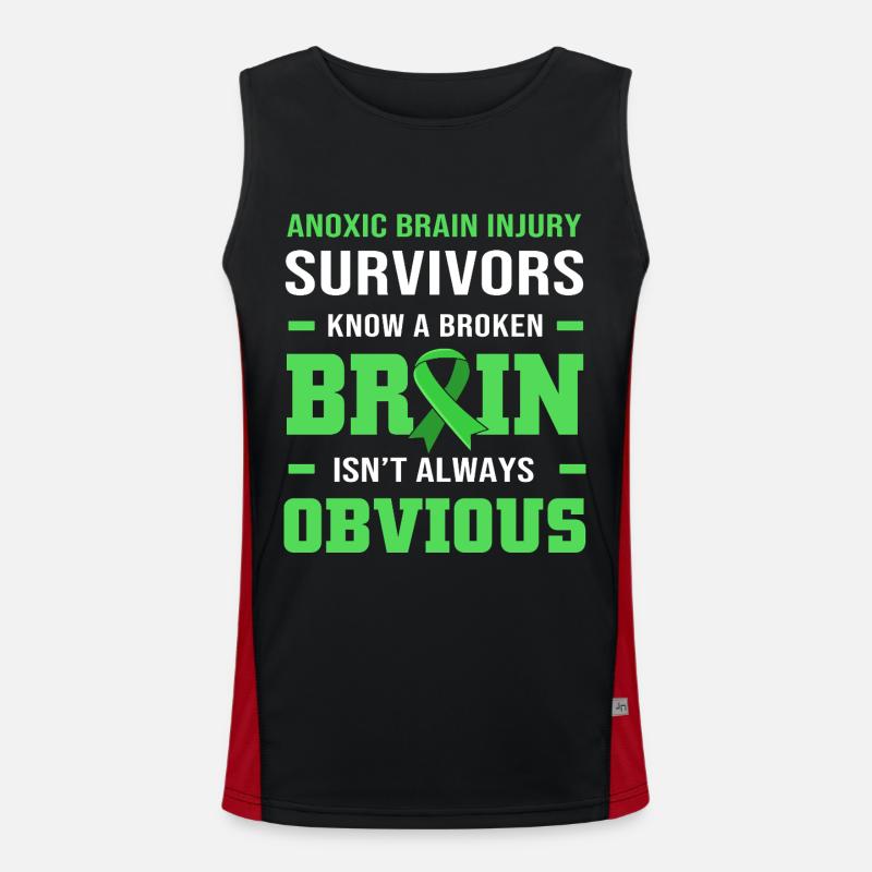 Brain injury stroke Men's Functional Contrast Tank Top 