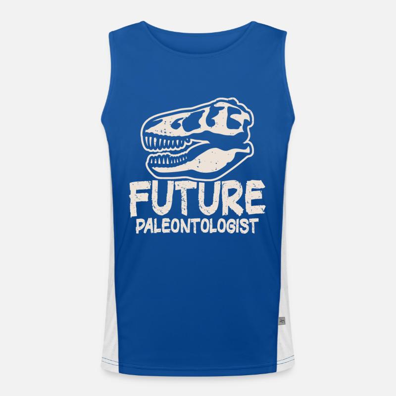 Future Paleontologist Paleontology Dinosaurs Fan Men's Functional Contrast Tank Top 