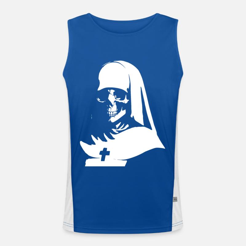 Unleash Your Inner Darkness Satanic Nun, Occult, Men's Functional Contrast Tank Top 