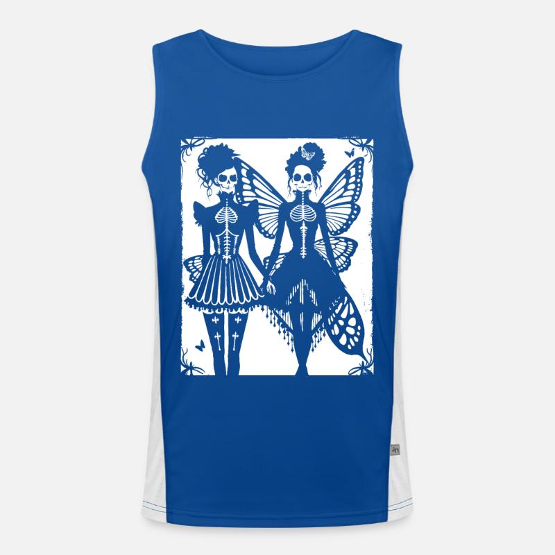 Fairycore Ästhetik Skelett Fee Goth Grunge G Funktionelles Kontrast-Tank Top für Männer 