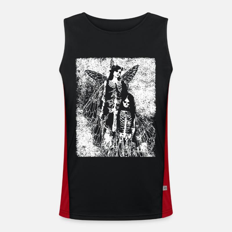 Fairycore Esthétique Squelette Fée Goth Grunge G Débardeur respirant contrasté Homme 