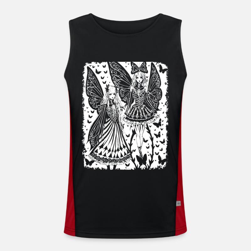 Fairycore Esthétique Grunge Squelette Fée Goth G Débardeur respirant contrasté Homme 