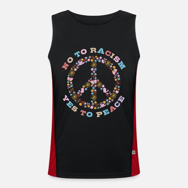 Nein zu Rassismus, Ja zu Frieden Men's Functional Contrast Tank Top 