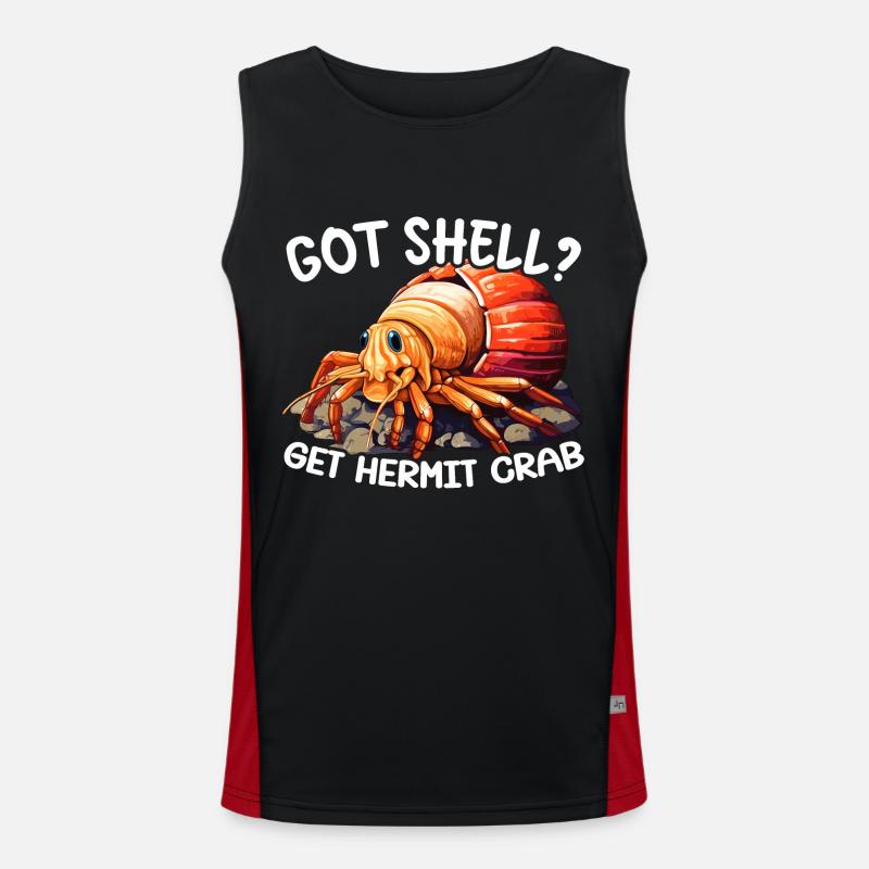 Süsser Einsiedlerkrebs Krabbe Krustentiere Funktionelles Kontrast-Tank Top für Männer 