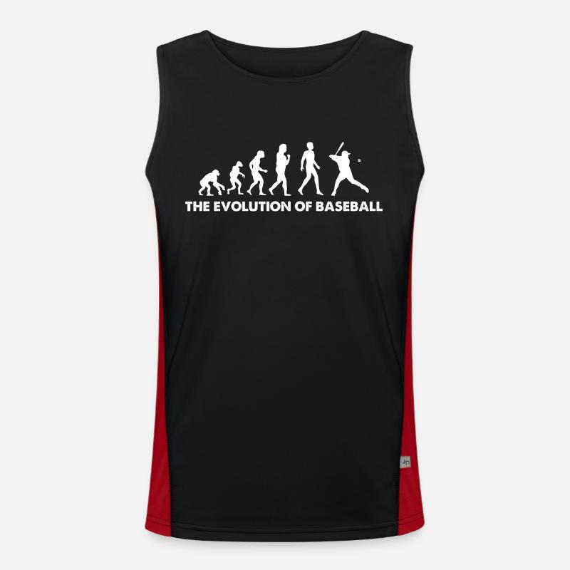 The Evolution Of Baseball Funktionelles Kontrast-Tank Top für Männer 
