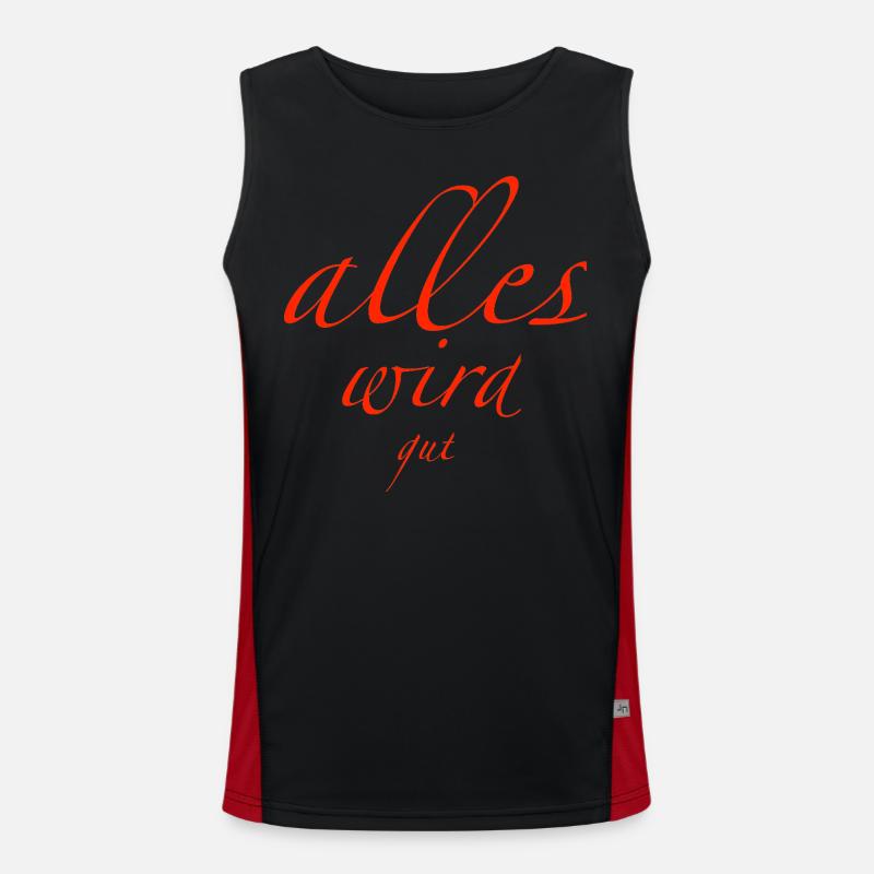 alles wird gut Funktionelles Kontrast-Tank Top für Männer 