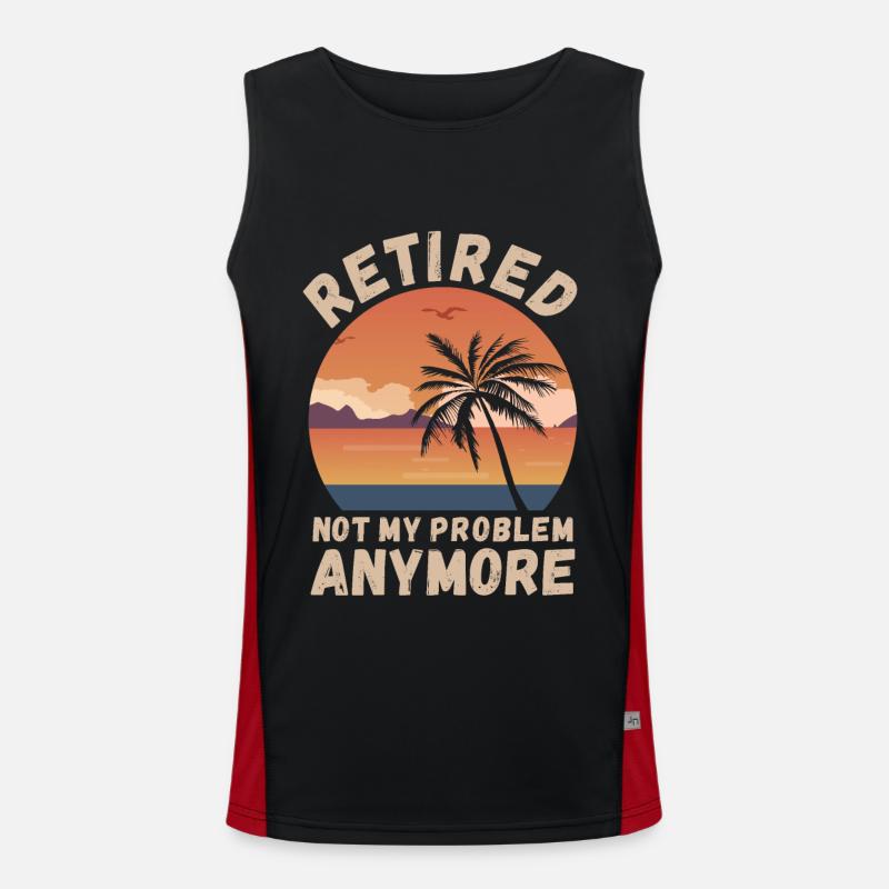 Rentner, nicht mehr mein Problem Funktionelles Kontrast-Tank Top für Männer 