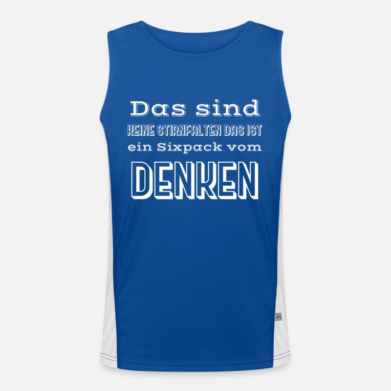 witzige Sprüche Lehrer Funktionelles Kontrast-Tank Top für Männer 