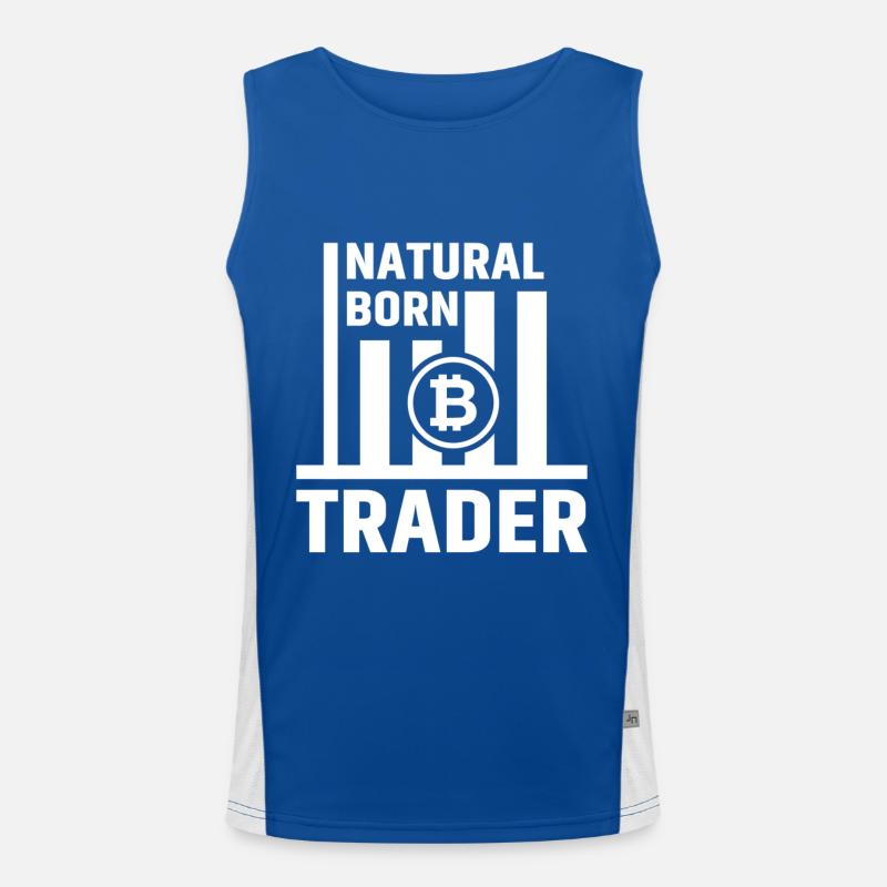 Bitcoin Trader Trading BTC Men's Functional Contrast Tank Top 