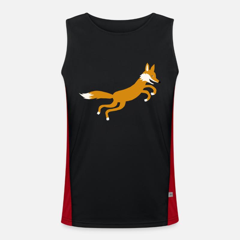 Fuchs springt Funktionelles Kontrast-Tank Top für Männer 
