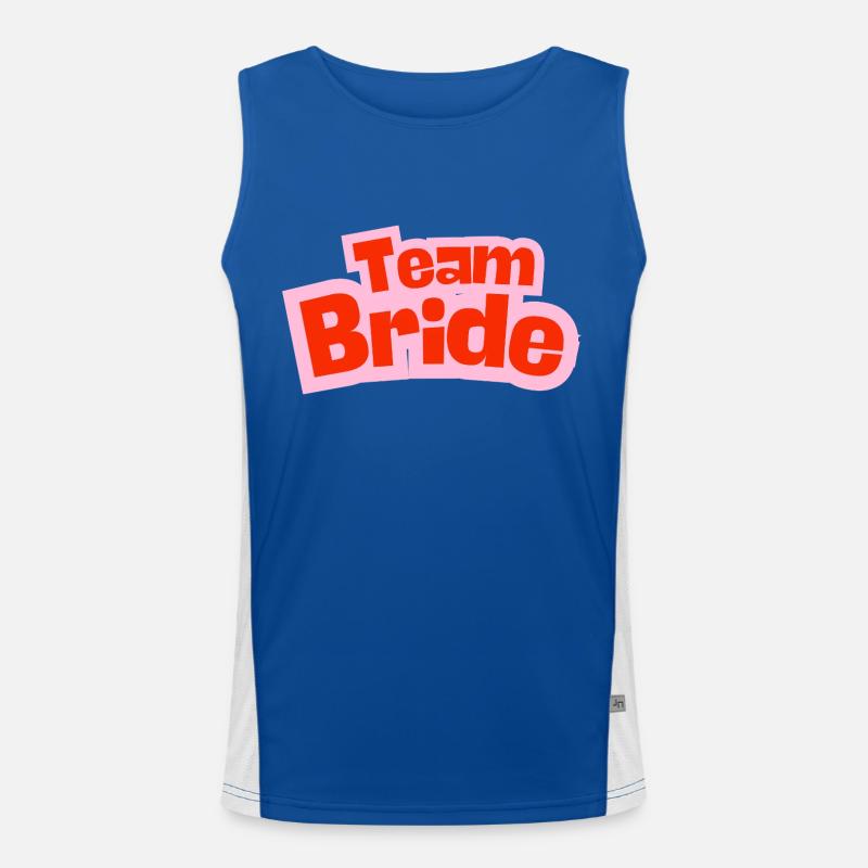 Team Bride Funktionelles Kontrast-Tank Top für Männer 