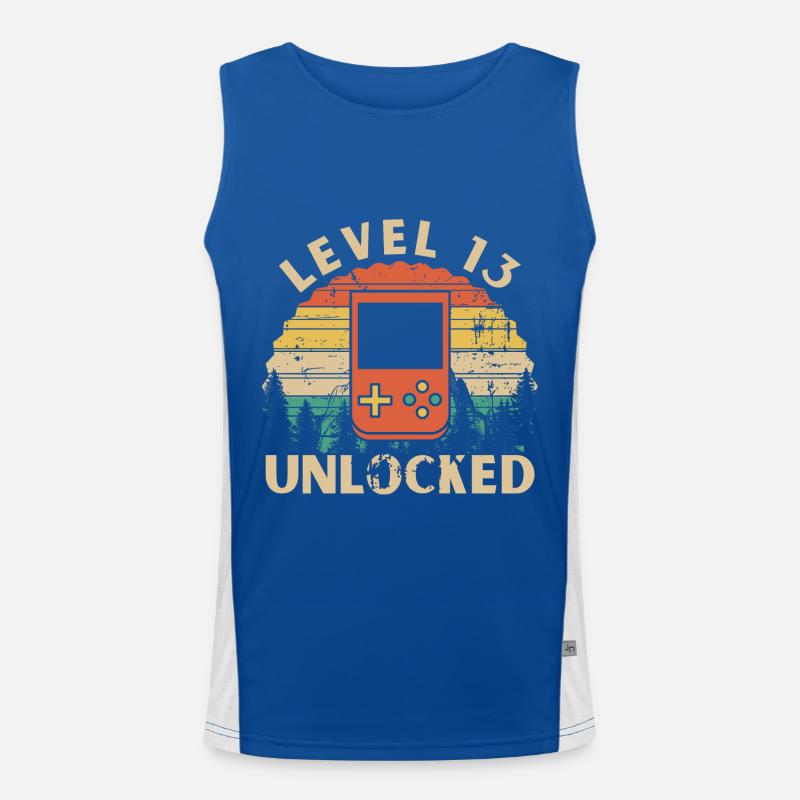 Level 13 freigeschaltet Funktionelles Kontrast-Tank Top für Männer 