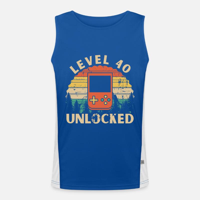 Level 40 Unlocked Men's Functional Contrast Tank Top 