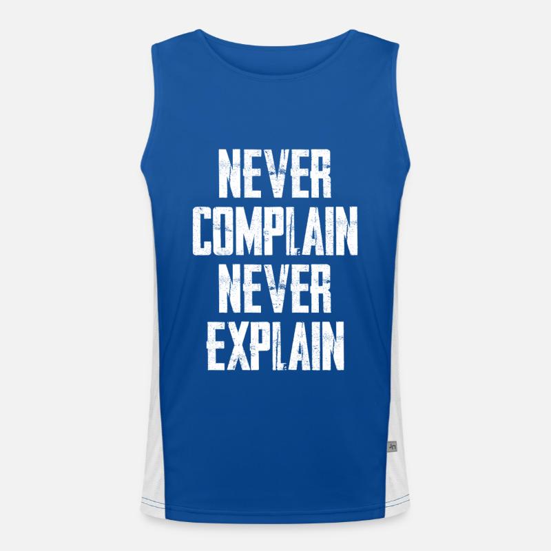 Never Complain Never Explain Men's Functional Contrast Tank Top 