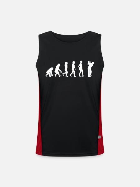 Evolution Golf - Débardeur respirant contrasté Homme - noir/rouge