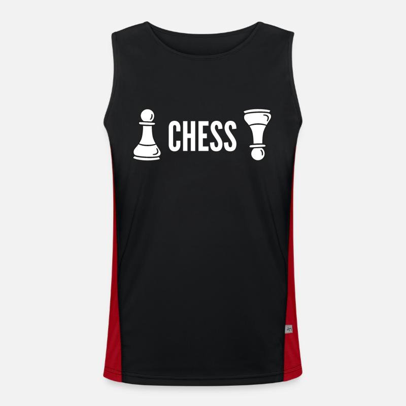 Chess - Men's Functional Contrast Tank Top  - black/red