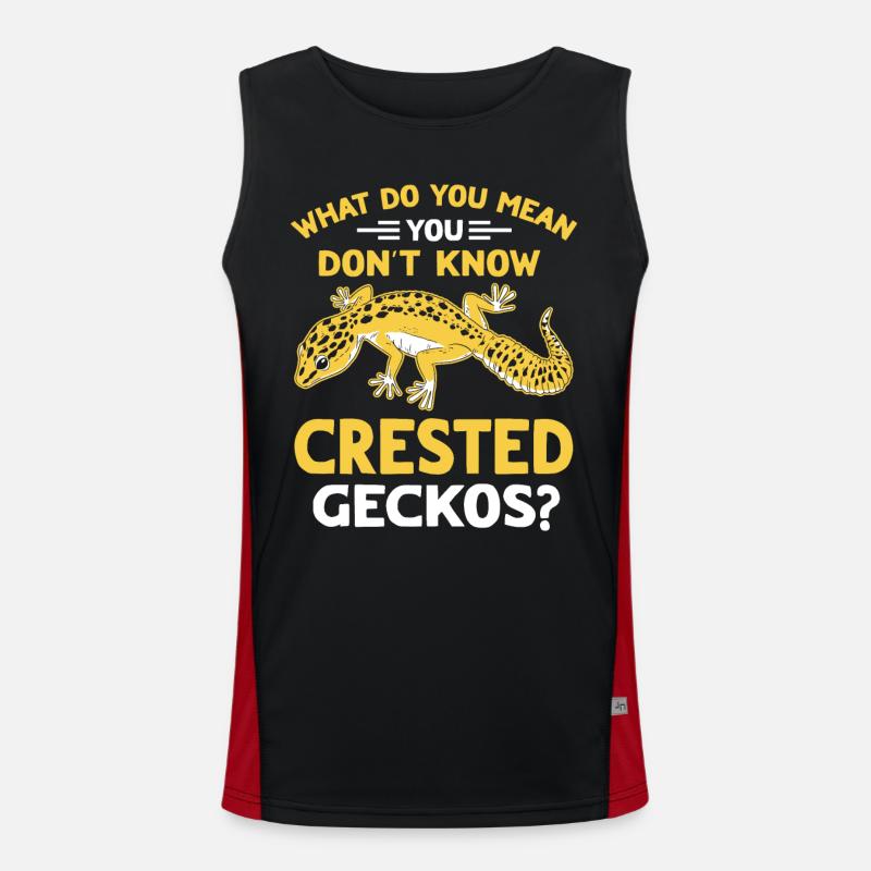 Crowned Gecko Crested Gecko Double Finger Gecko Men's Functional Contrast Tank Top 