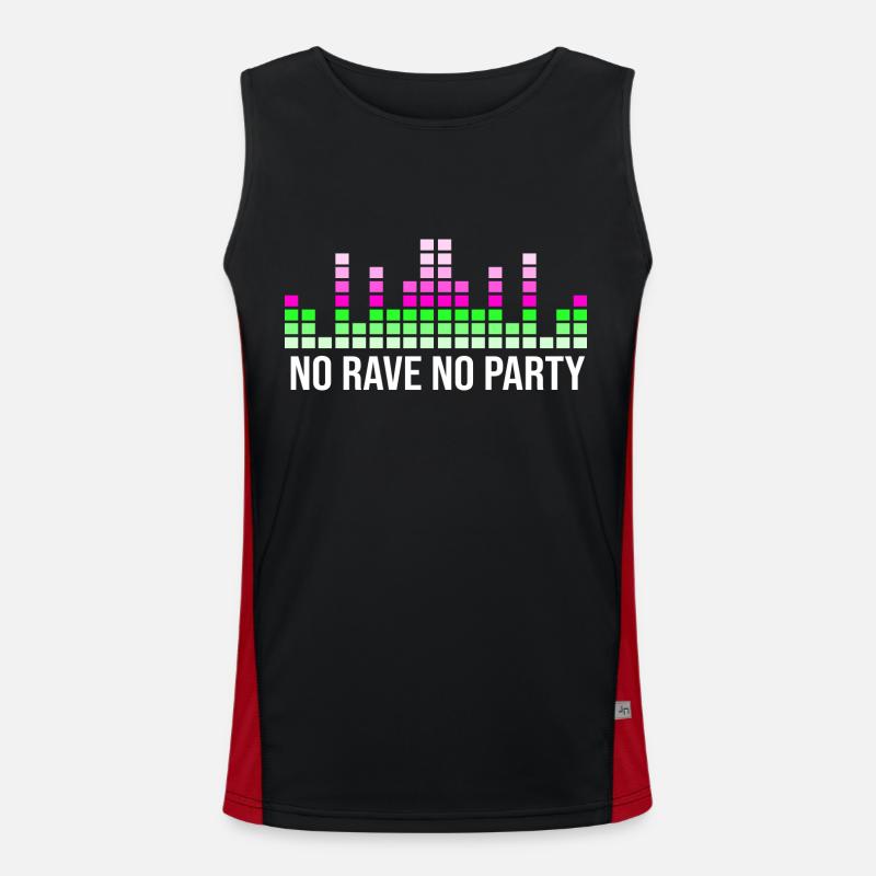 No rave no party quotes Men's Functional Contrast Tank Top 
