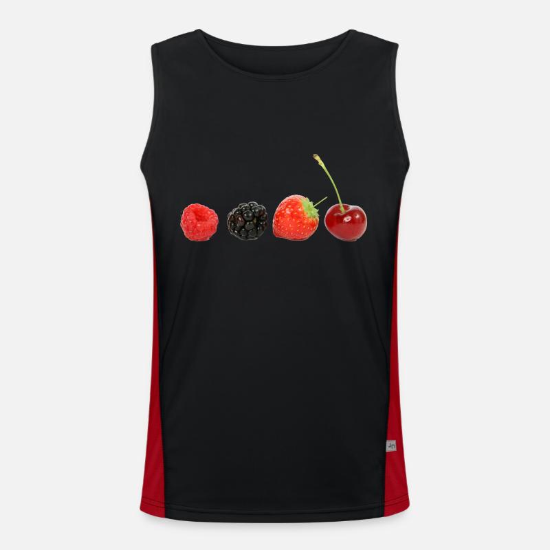 Leckere Beeren Funktionelles Kontrast-Tank Top für Männer 