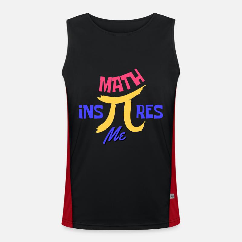 Les mathématiques m’inspirent Pi Day Maths Citation de motivation Débardeur respirant contrasté Homme 