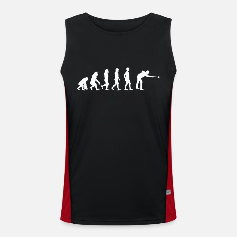 Evolution Billard - Men's Functional Contrast Tank Top  - black/red
