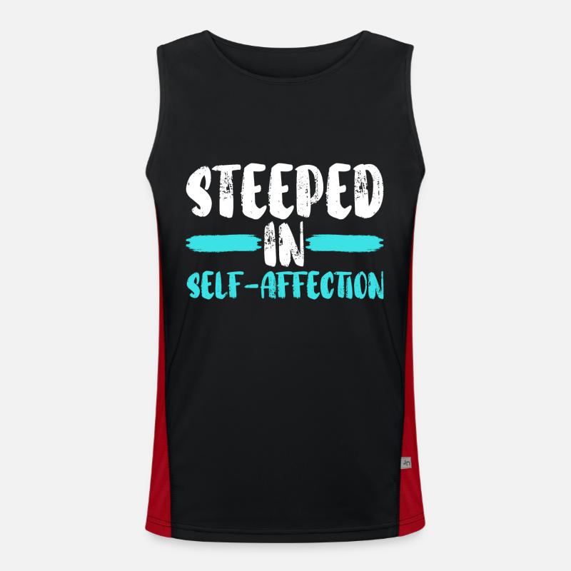 Selbstliebe Motivation Selbstwert Ich Liebe Mich Funktionelles Kontrast-Tank Top für Männer 