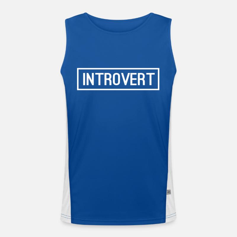Introvert box white Funktionelles Kontrast-Tank Top für Männer 
