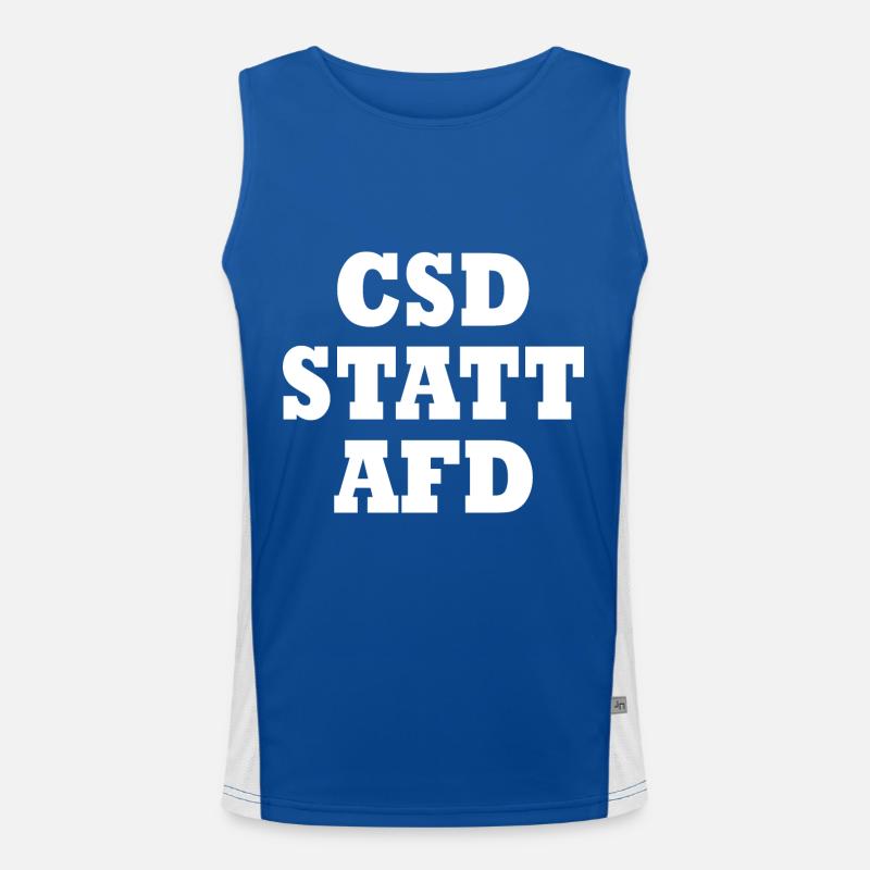 Csd statt afd Funktionelles Kontrast-Tank Top für Männer 