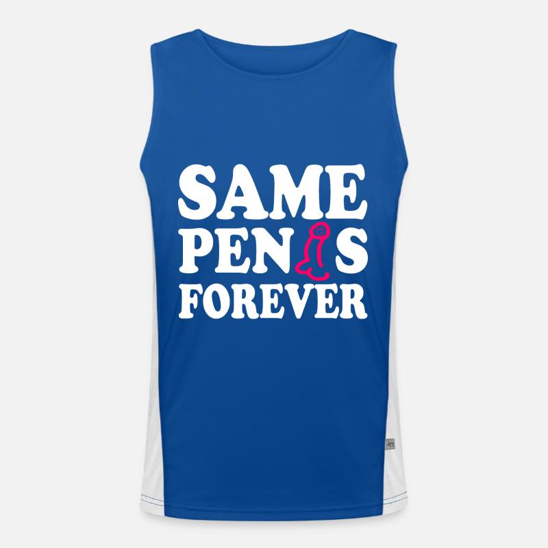 Same penis forever Funktionelles Kontrast-Tank Top für Männer 