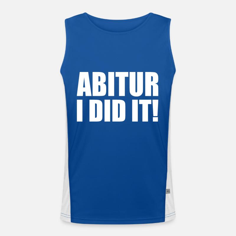 Abitur i did it Funktionelles Kontrast-Tank Top für Männer 