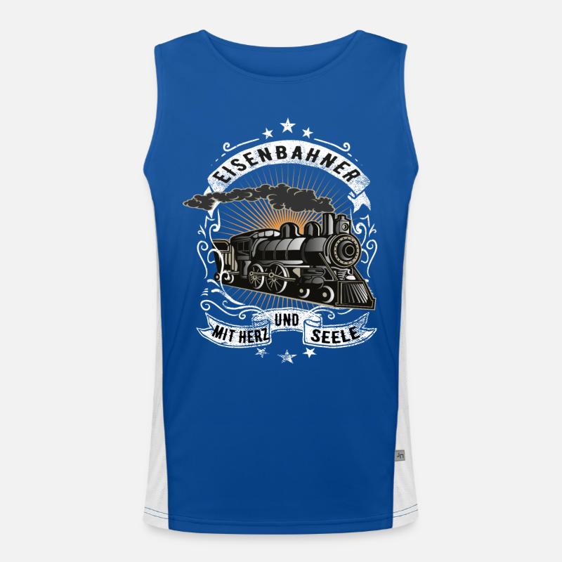 Railroad railway workers Men's Functional Contrast Tank Top 