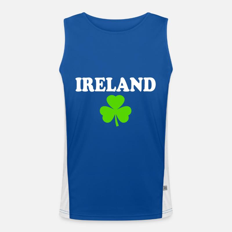 Irland kleeblatt Funktionelles Kontrast-Tank Top für Männer 