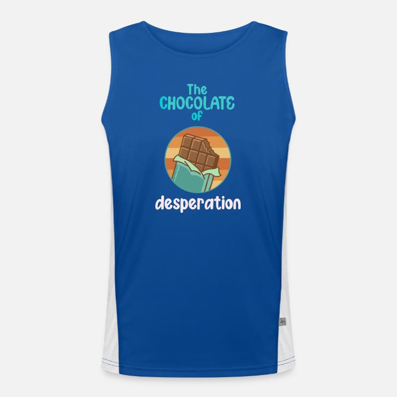 Die Pralinen der Verzweiflung Funktionelles Kontrast-Tank Top für Männer 