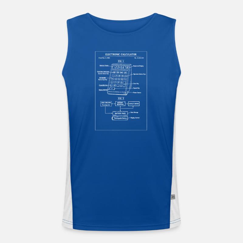 Plan de calculatrice vintage Débardeur respirant contrasté Homme 