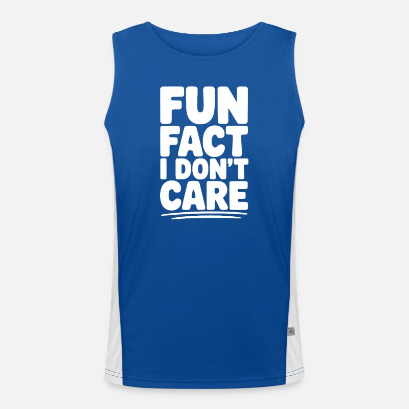 Fun Fact: Mir ist das egal Funktionelles Kontrast-Tank Top für Männer 