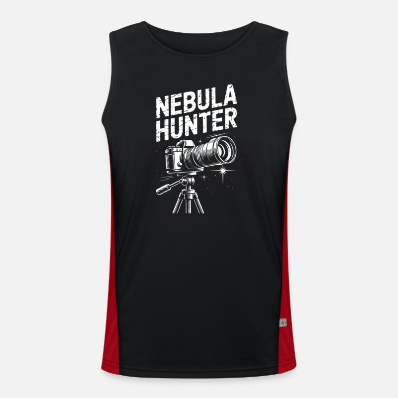 Nebula Hunter Telescope - Men's Functional Contrast Tank Top - black/red