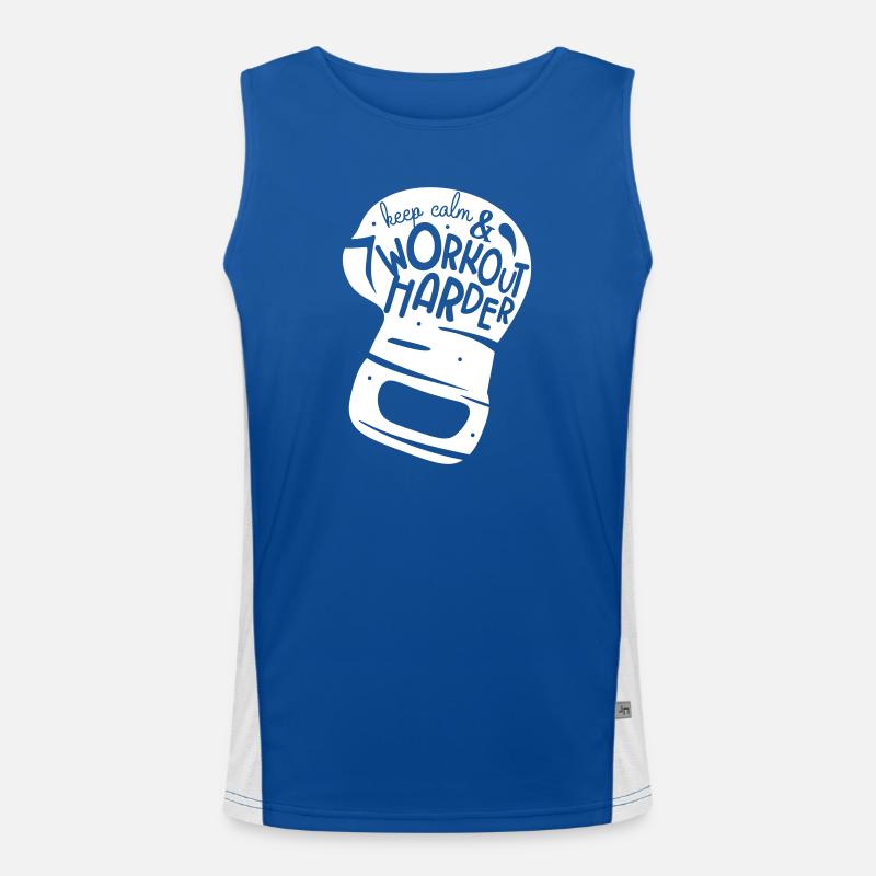 WORKOUT BOXEN BOX BOXING BOXER TRAINING MOTIVE Funktionelles Kontrast-Tank Top für Männer 