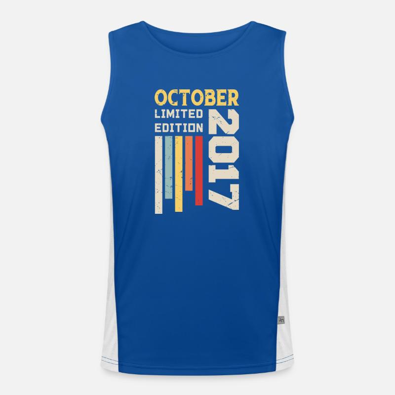 October 2017 - October 2017 Birthday Gift Men's Functional Contrast Tank Top 