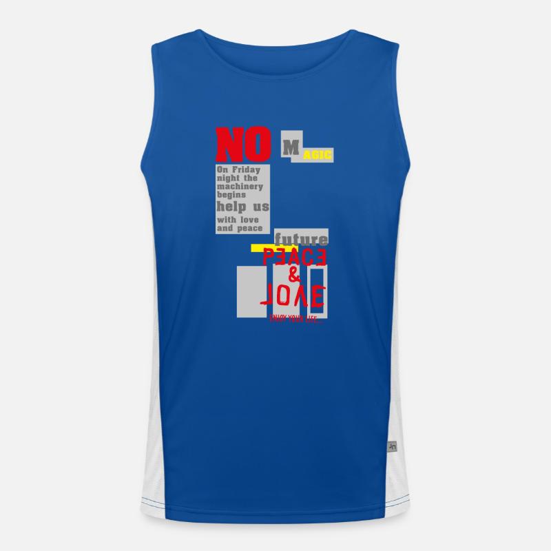 No Magic Funktionelles Kontrast-Tank Top für Männer 