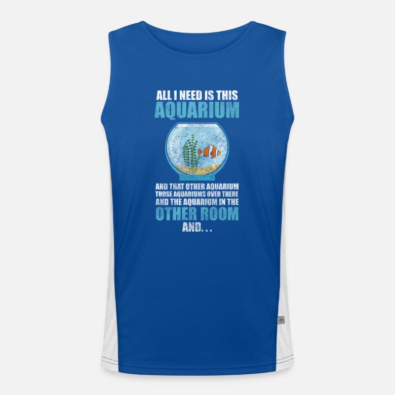 Fish Fish Friends Fish Lovers Men's Functional Contrast Tank Top 